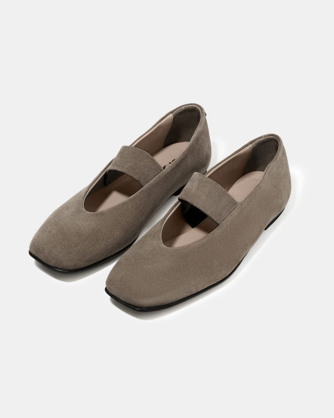 Серые замшевые туфли на плоской подошве - Image 2 of 4