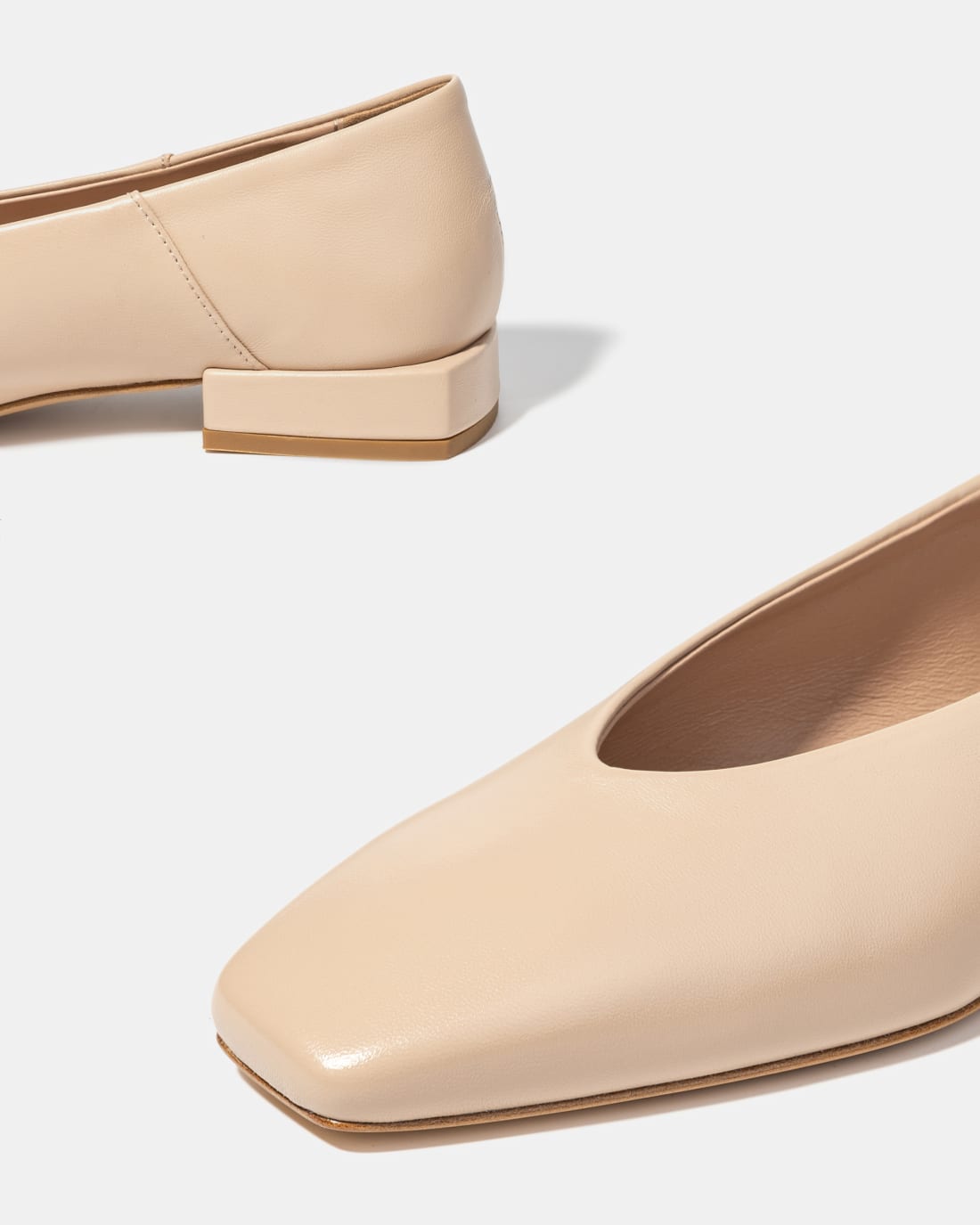 Бежевые кожаные туфли - Image 4 of 4