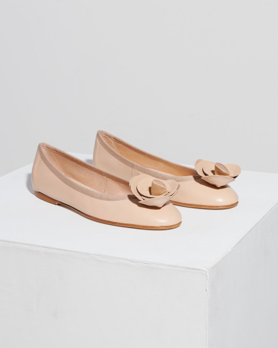 Светло-бежевые кожаные балетки - Image 3 of 4
