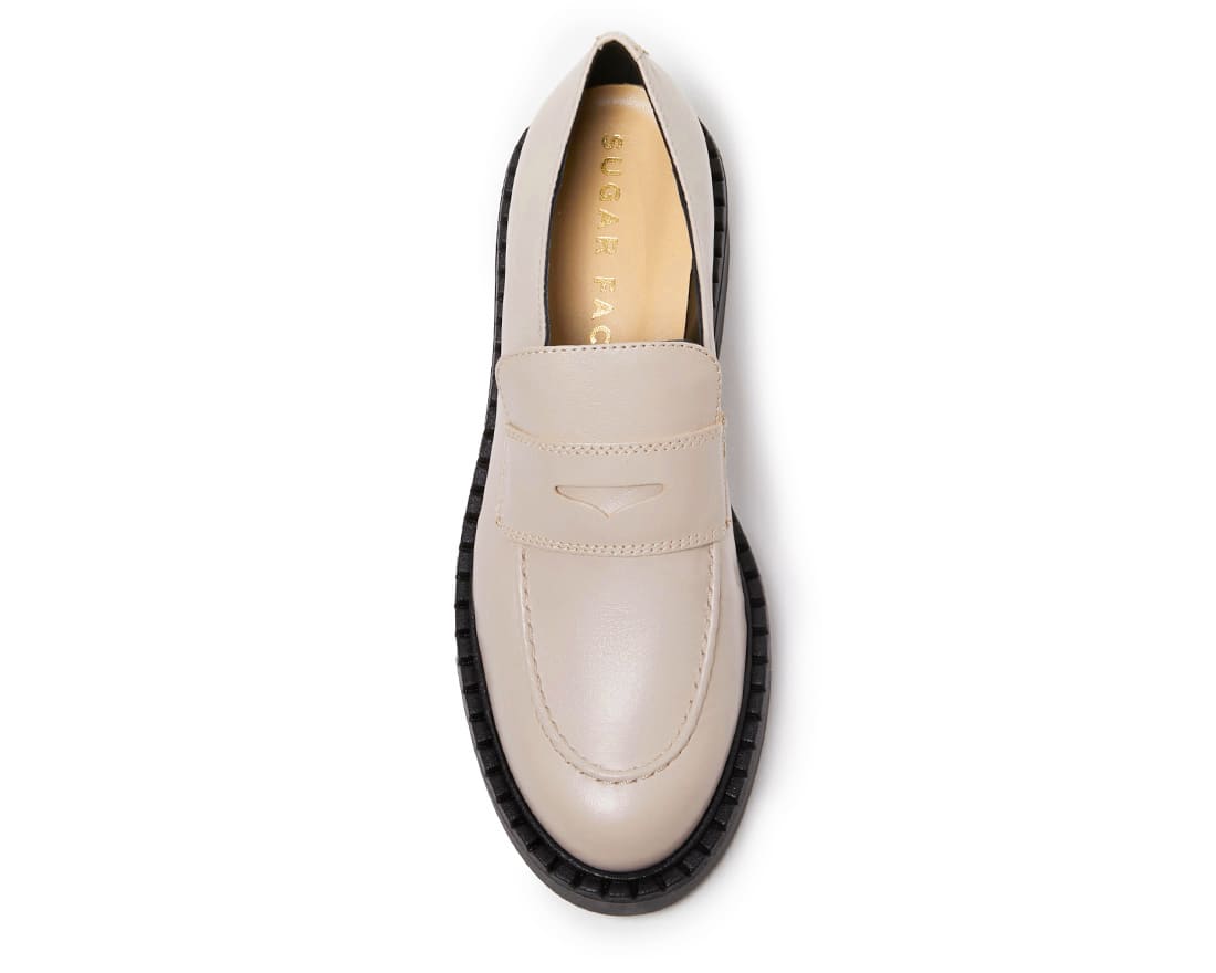 Бежевые кожаные лоферы - Image 4 of 4