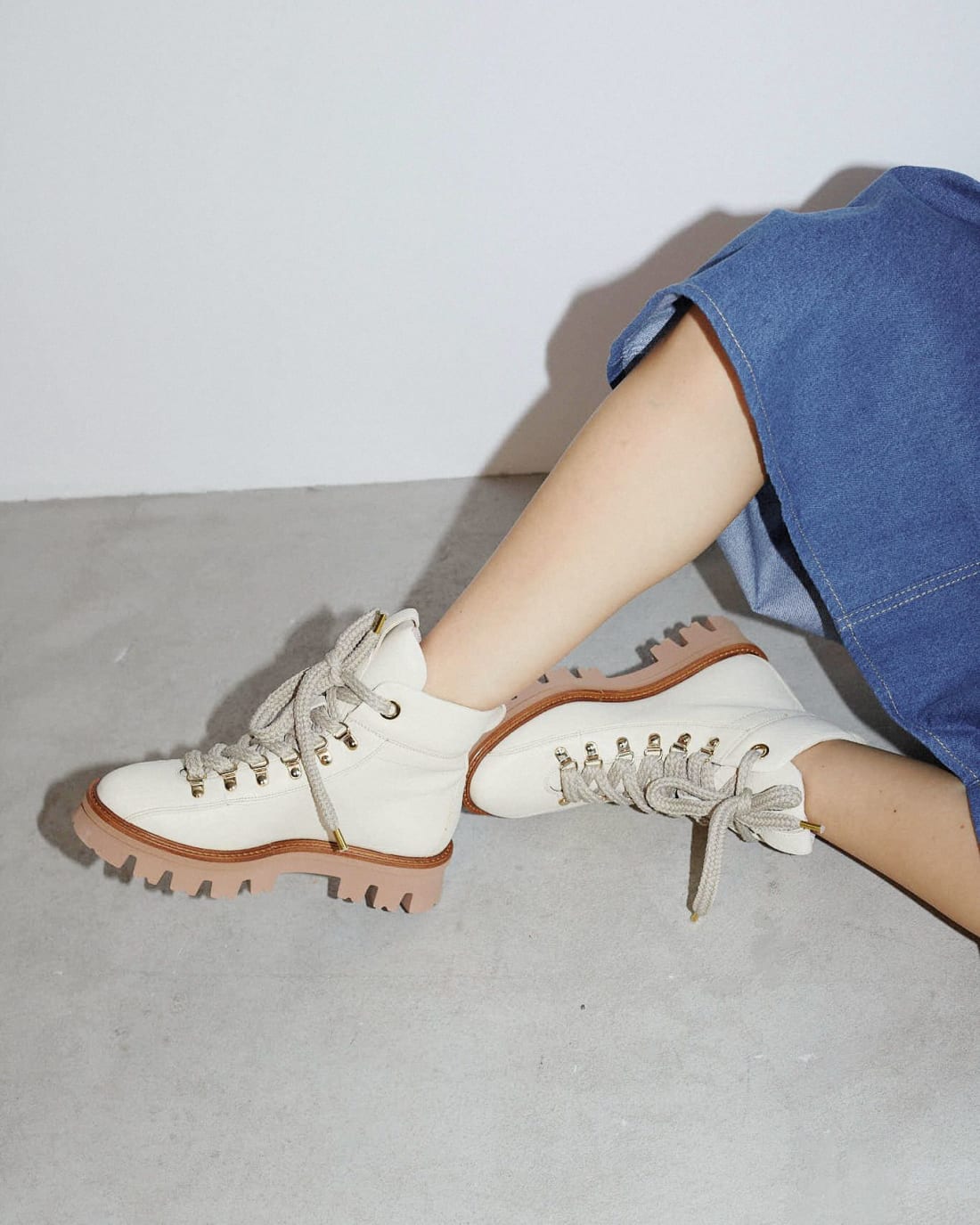 Белые кожаные ботинки - Image 1 of 5