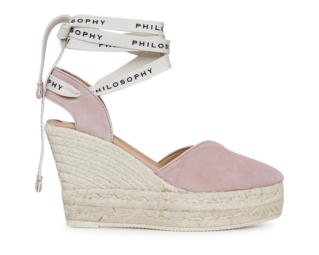 Розовые замшевые эспадрильи