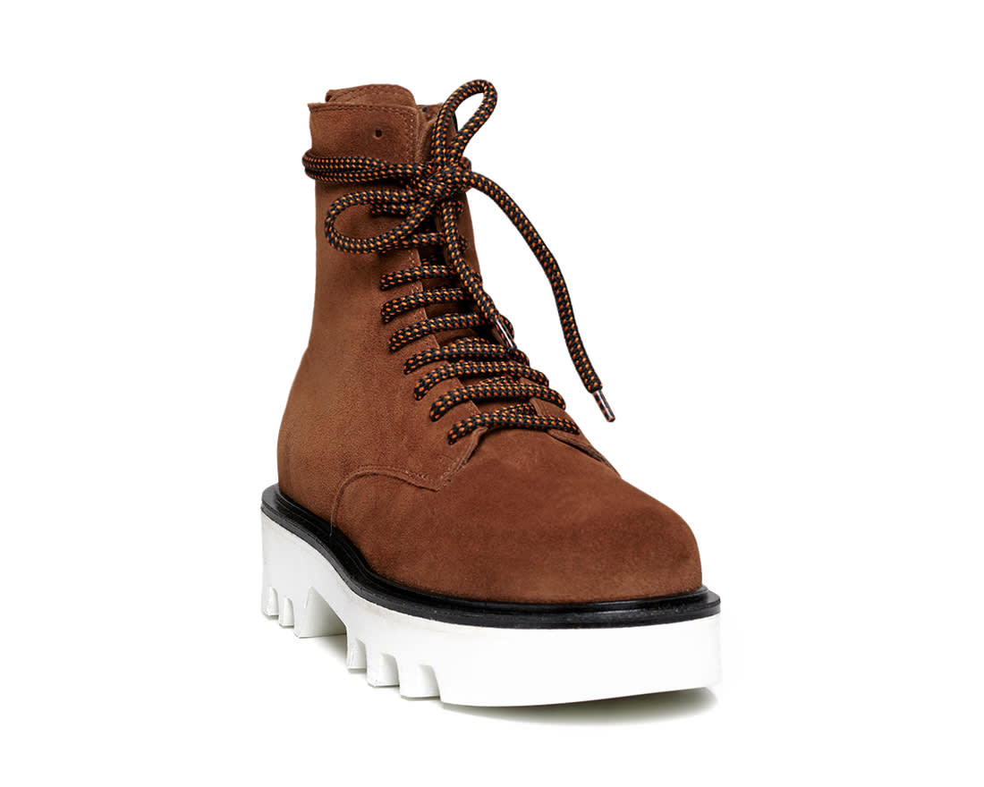 Зимние коричневые  замшевые ботинки - Image 2 of 4