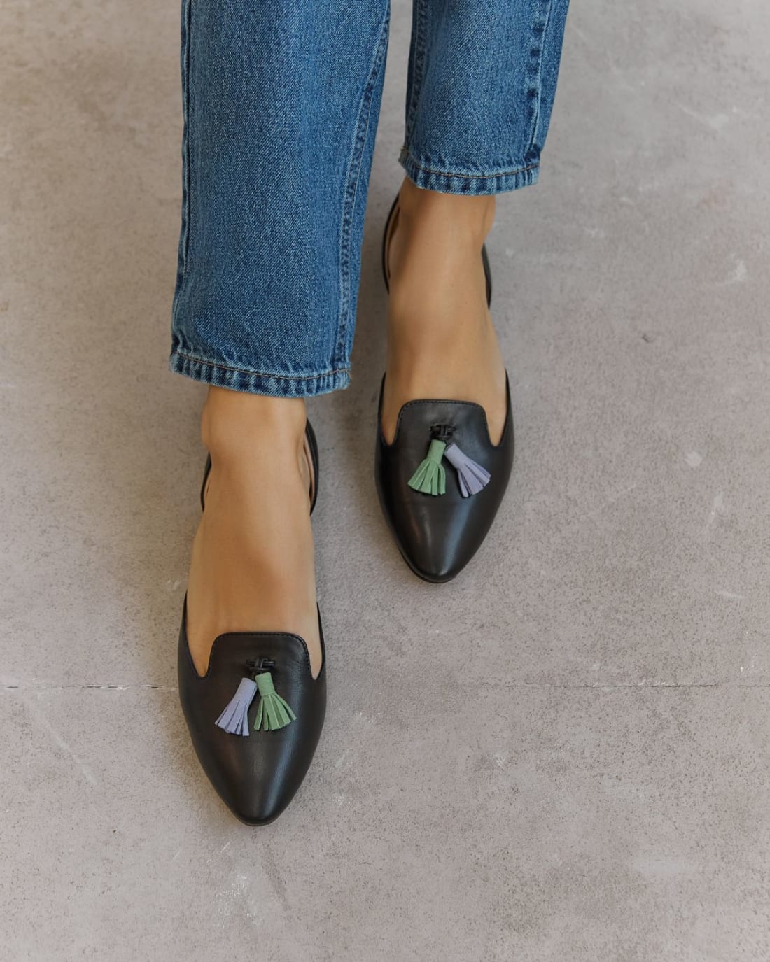 Черные кожаные балетки - Image 5 of 7