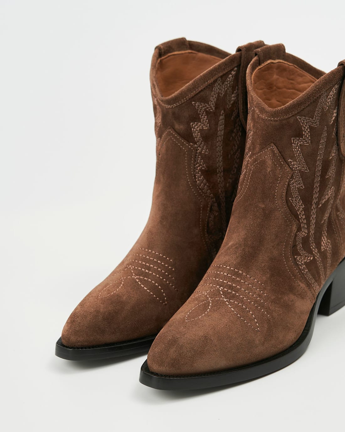 Коричневые замшевые казаки - Image 4 of 6