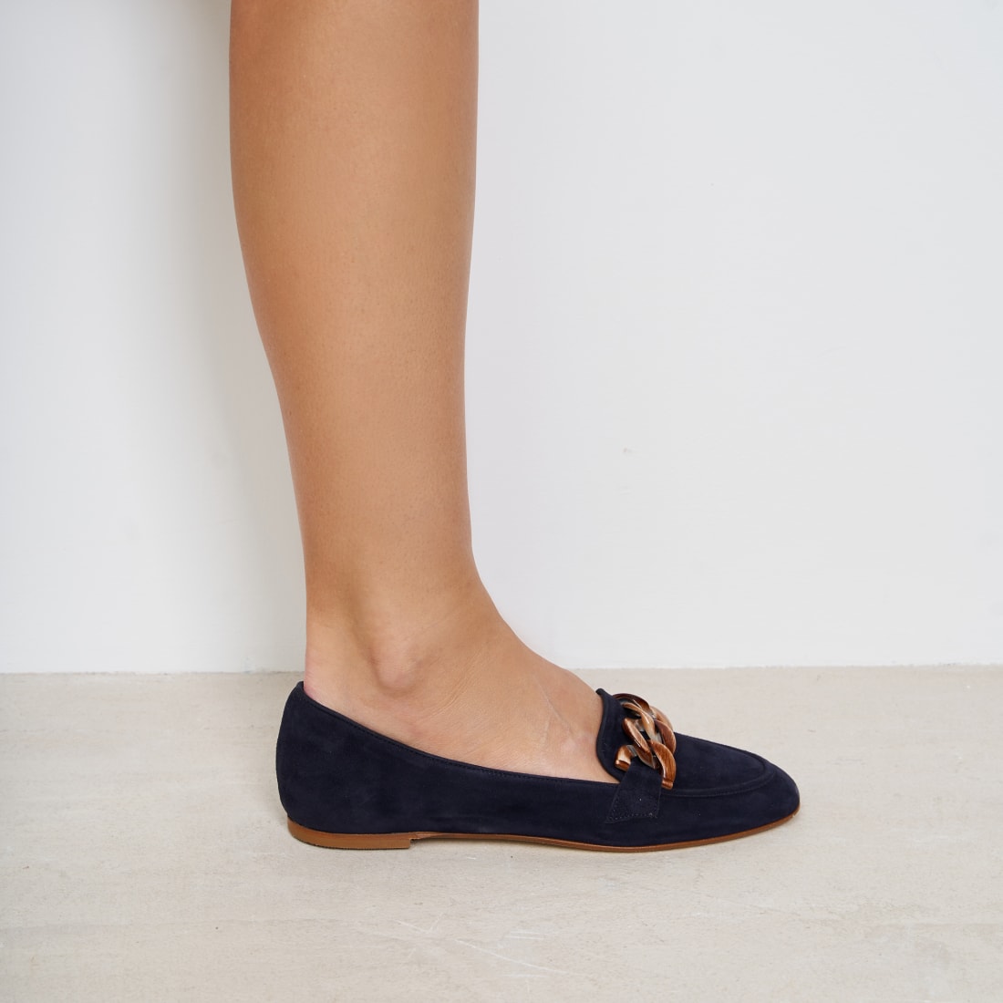 Темно-синие замшевые лоферы - Image 4 of 5