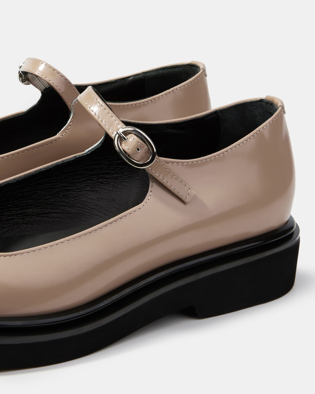 Бежевые кожаные туфли на платформе - Image 4 of 5