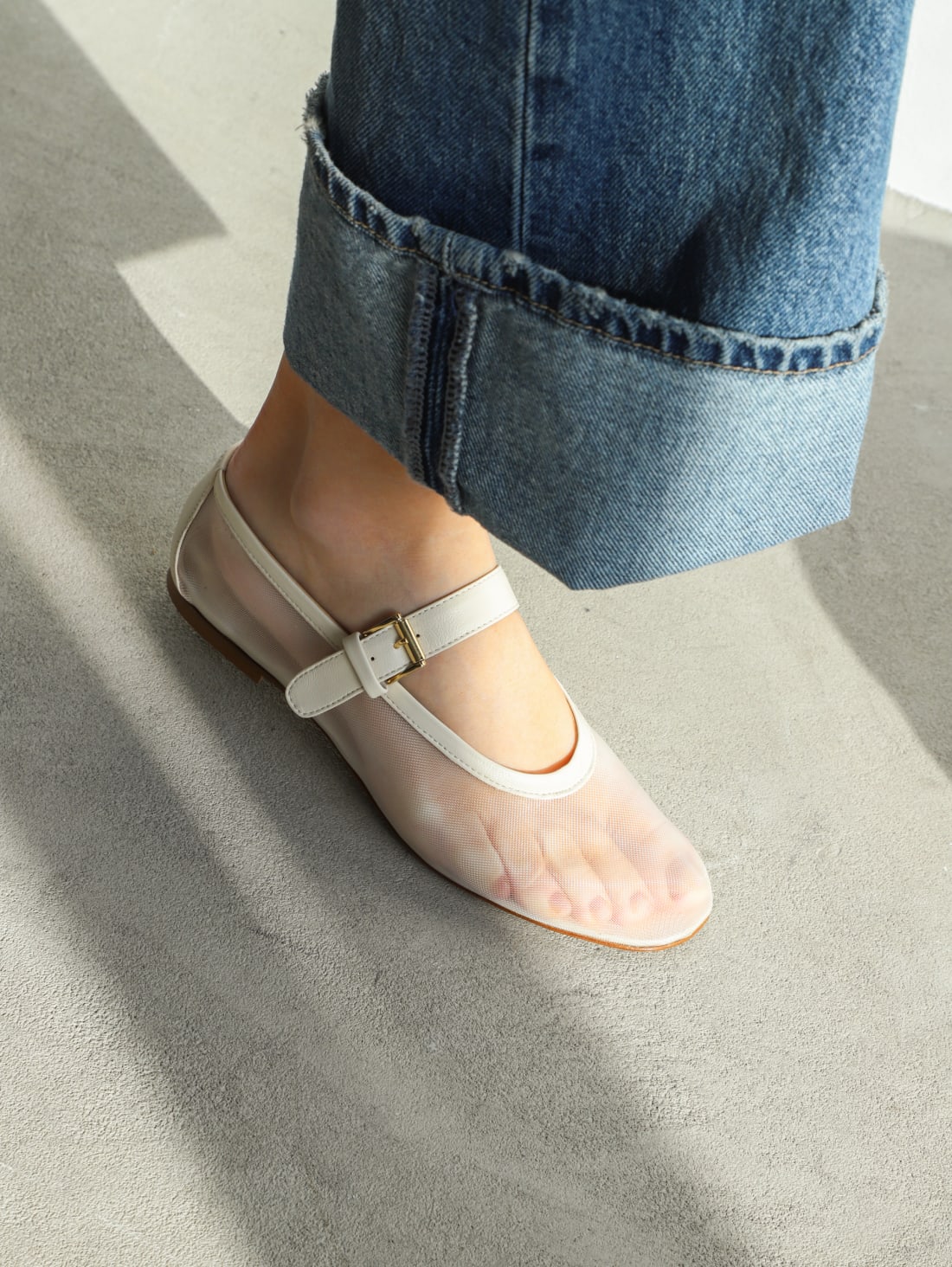 Белые балетки из текстильной сетки - Image 5 of 5