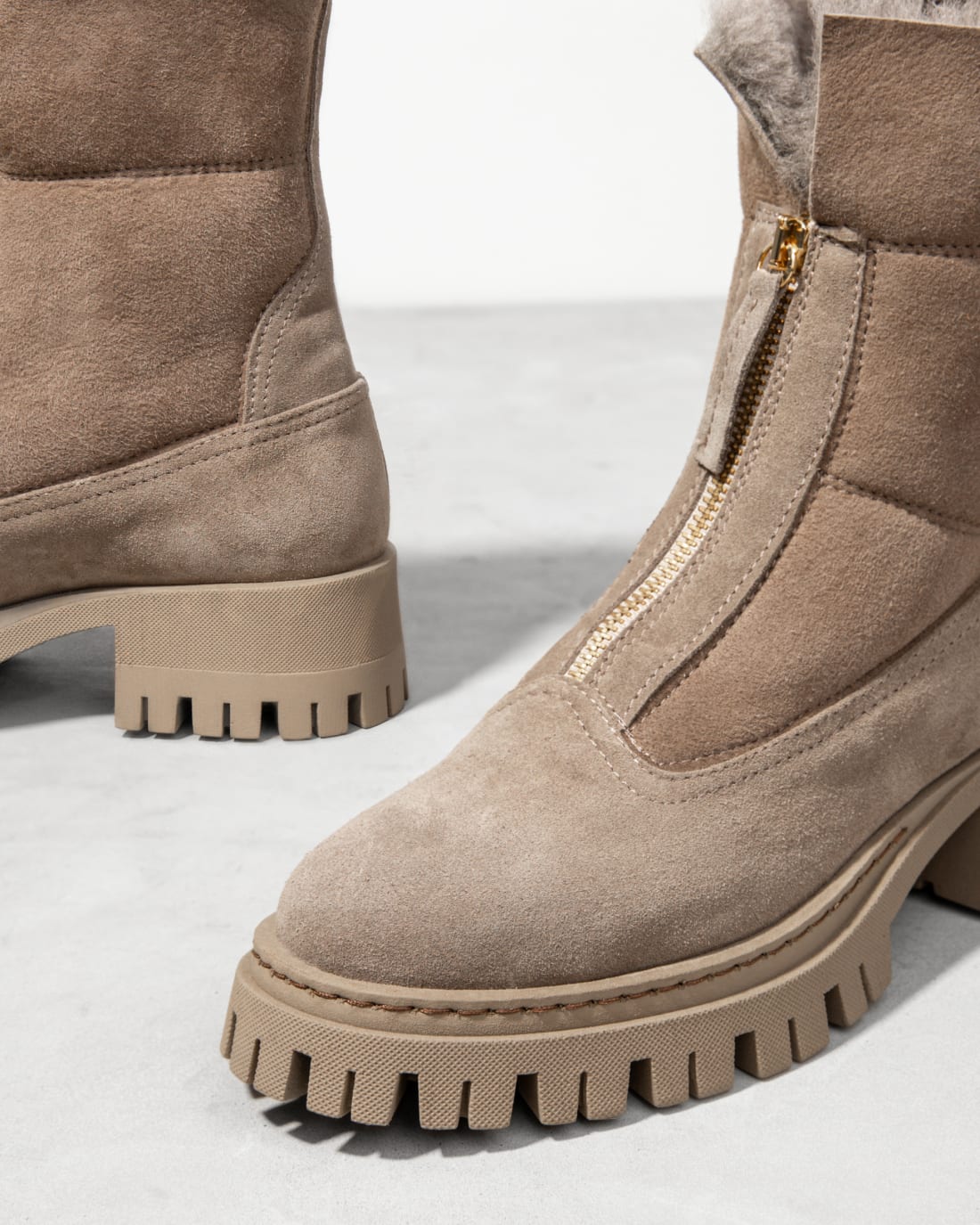 Серые замшевые зимние ботинки - Image 4 of 6