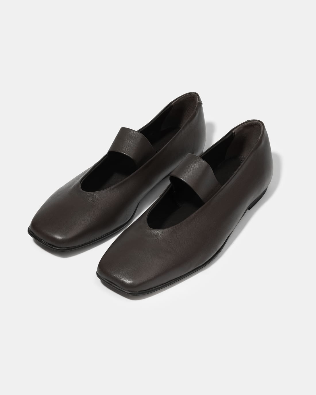 Темно-коричневые кожаные туфли на плоской подошве - Image 5 of 5