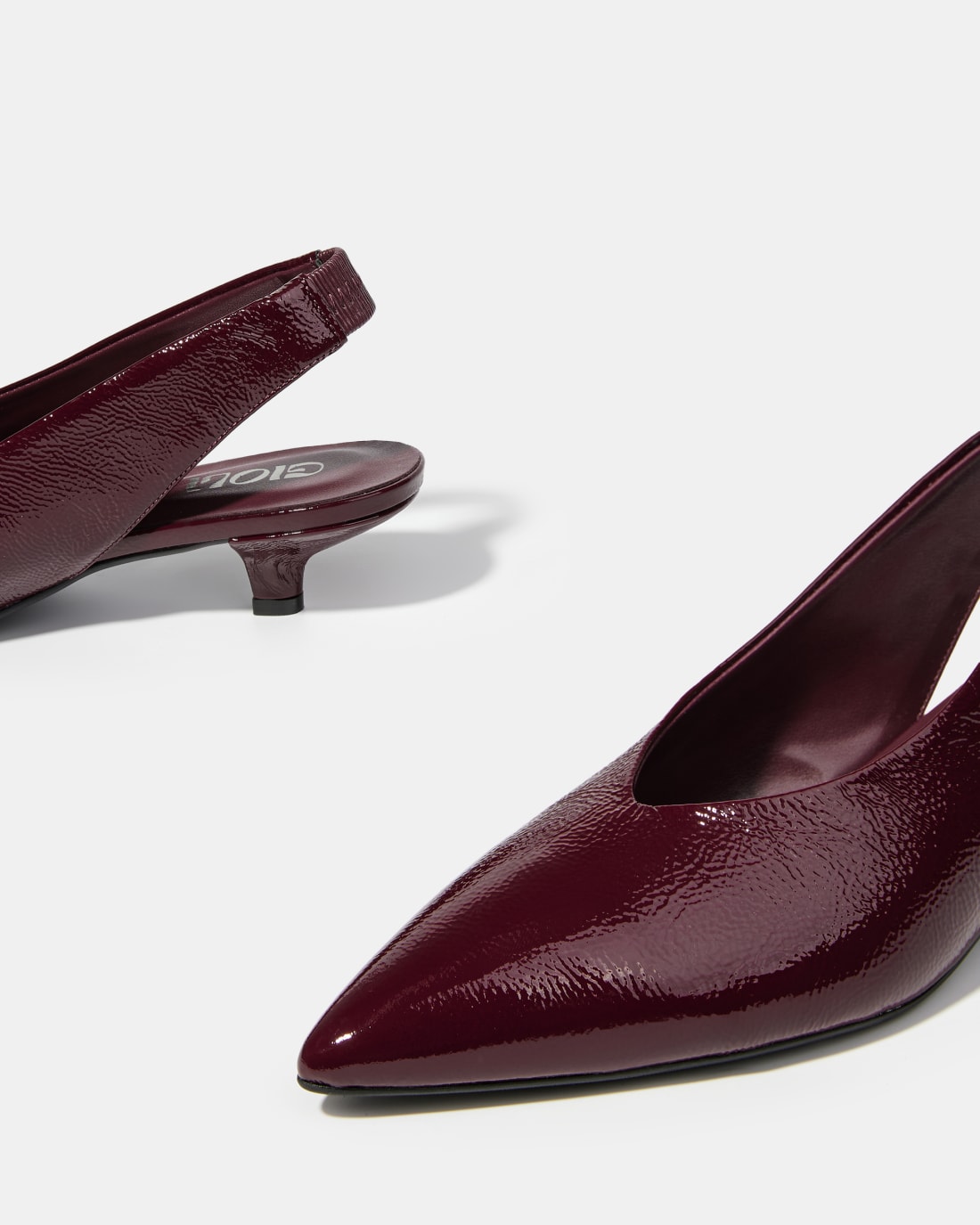Бордовые туфли из натуральной лакированной кожи - Image 3 of 6