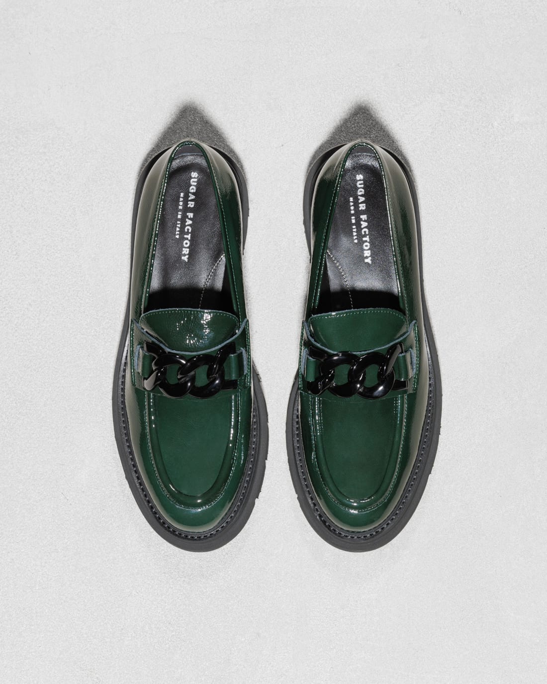 Темно-зеленые лакированные лоферы - Image 3 of 5