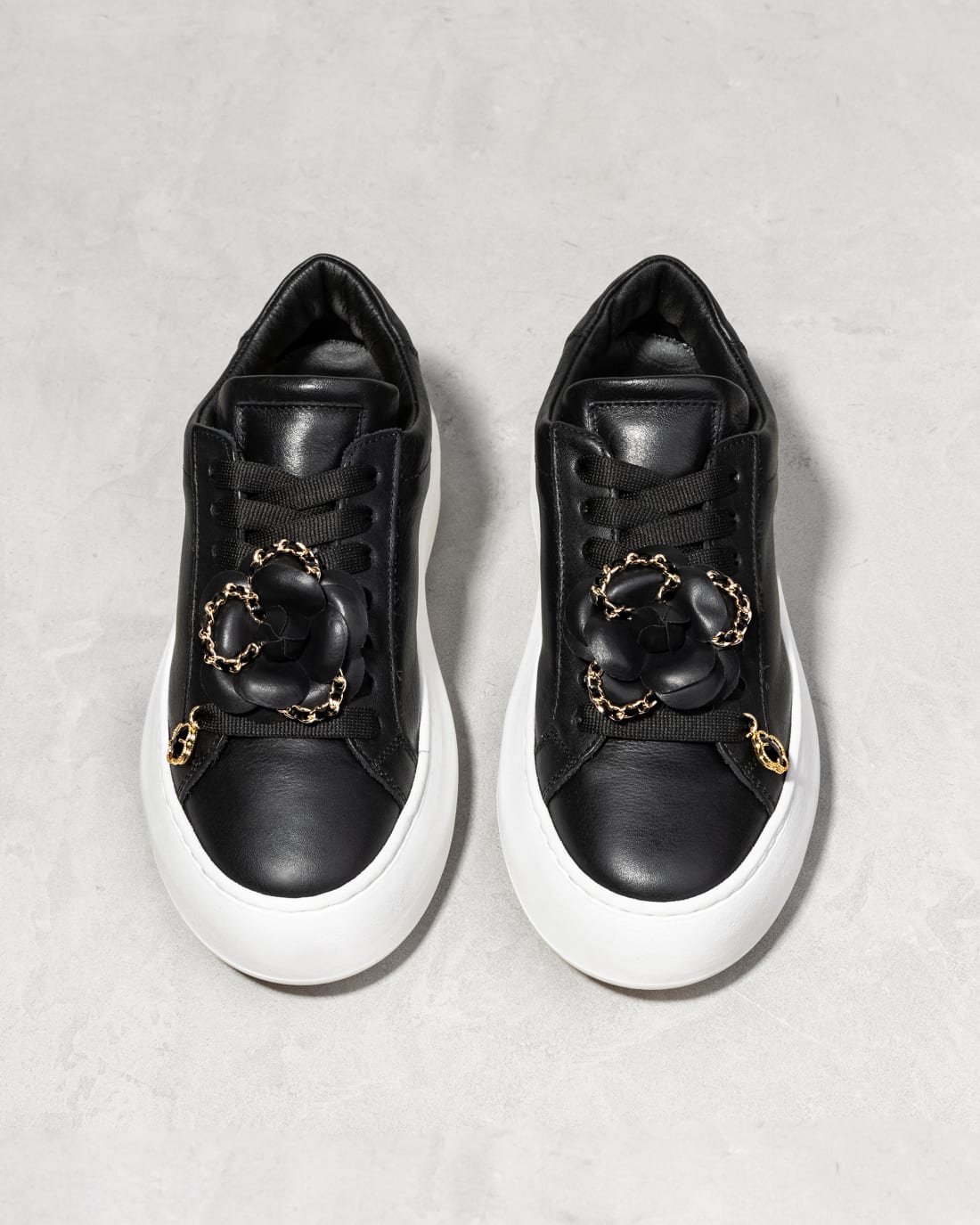 Черные кожаные кеды - Image 1 of 3