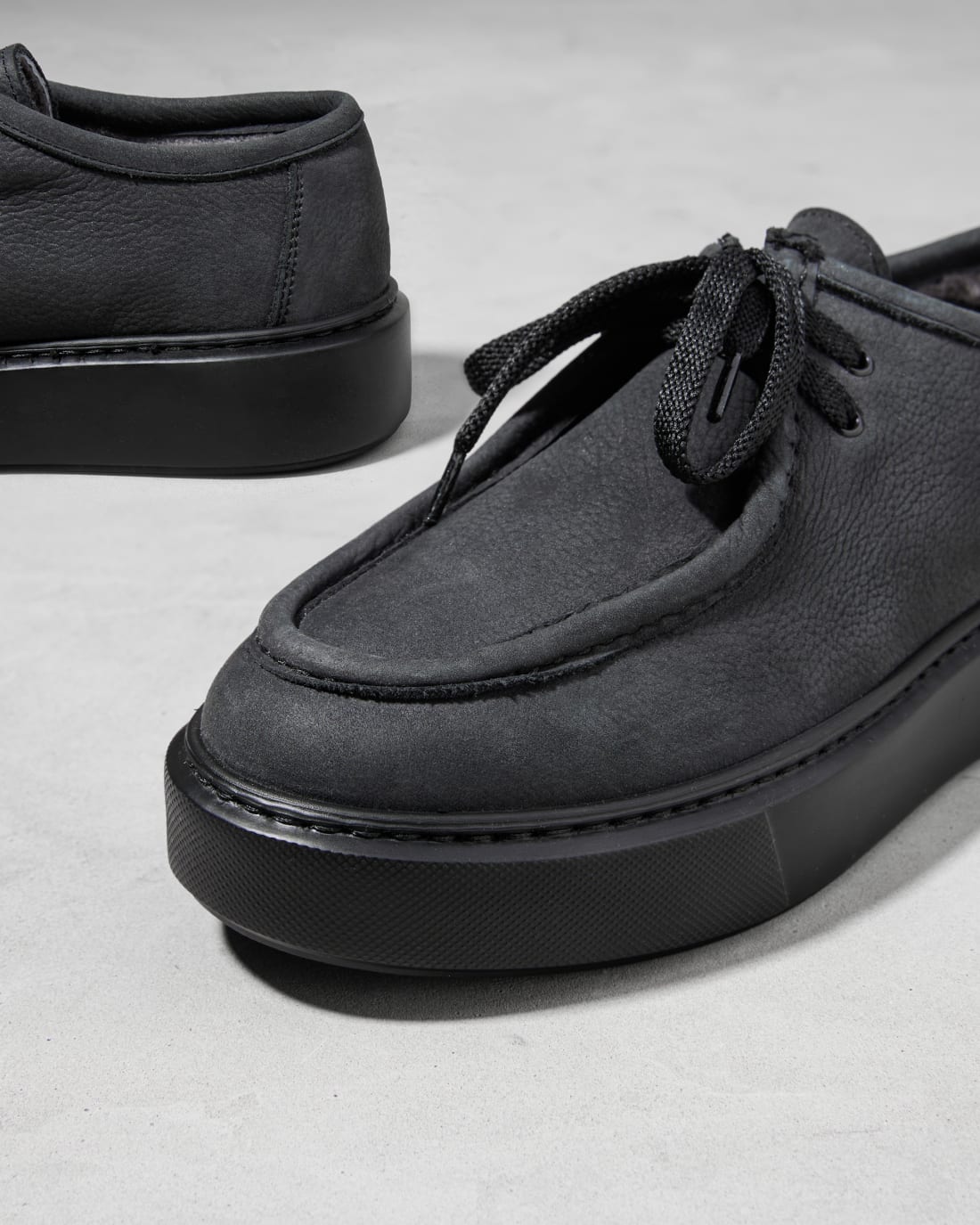 Черные зимние кожаные полуботинки - Image 4 of 4