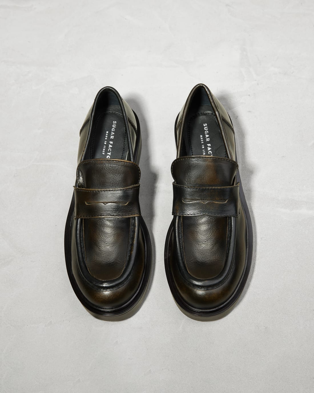 Темно-бордовые кожаные  классические лоферы - Image 2 of 6