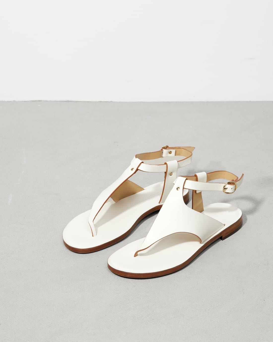 Белые кожаные босоножки - Image 3 of 5