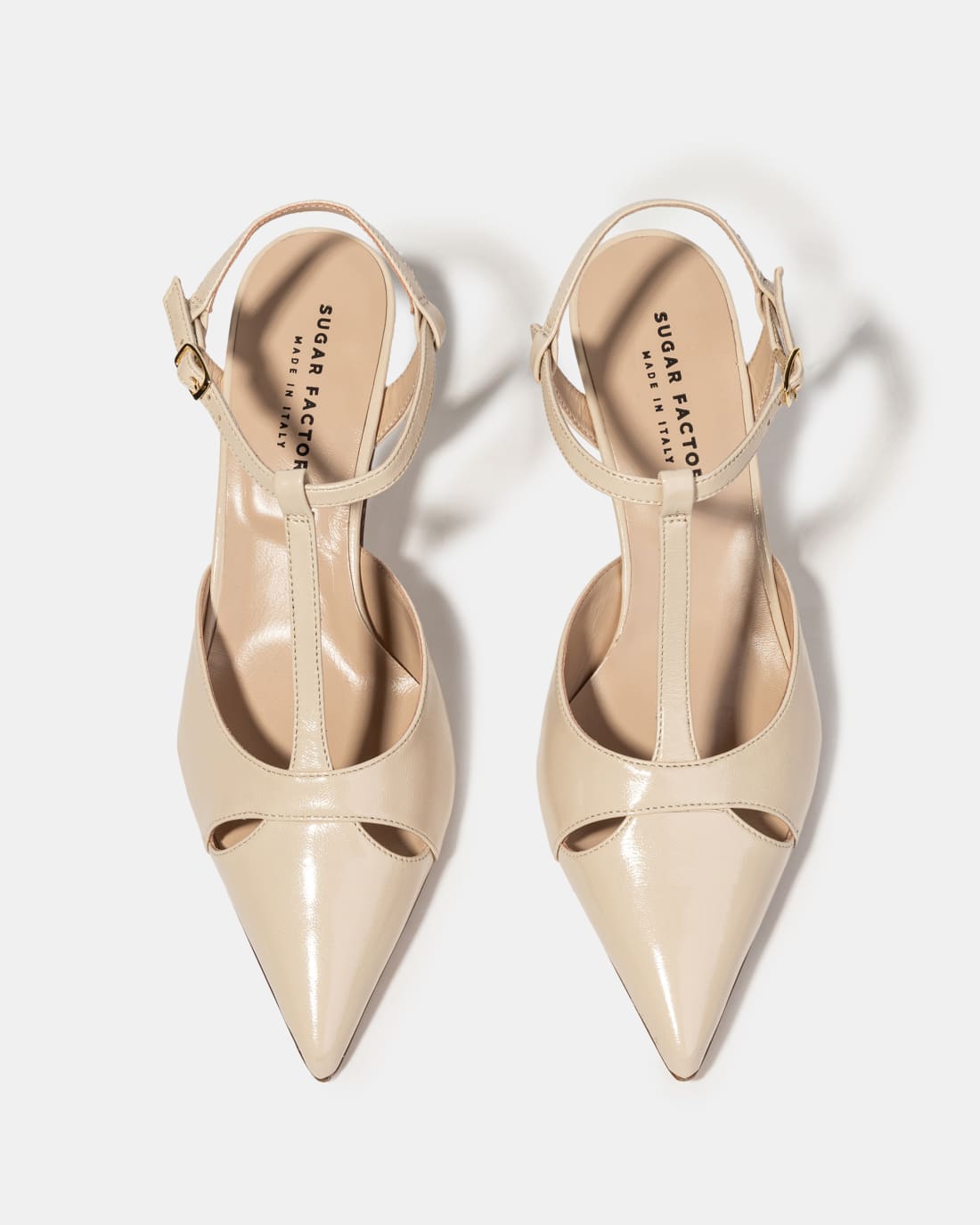 Бежевые кожаные туфли с ремешками - Image 3 of 5