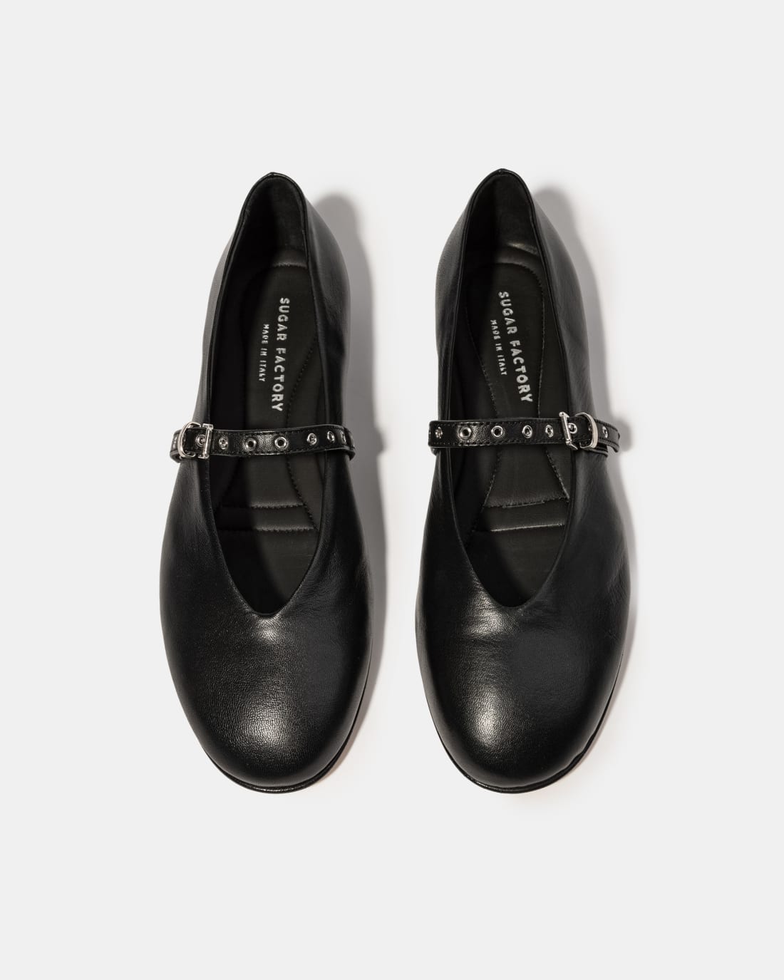 Черные кожаные балетки с ремешком - Image 3 of 4