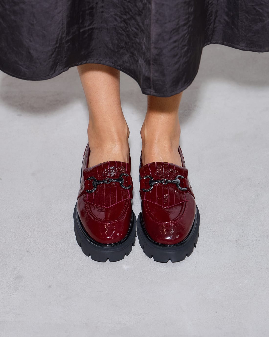 Бордовые кожаные лоферы - Image 5 of 6