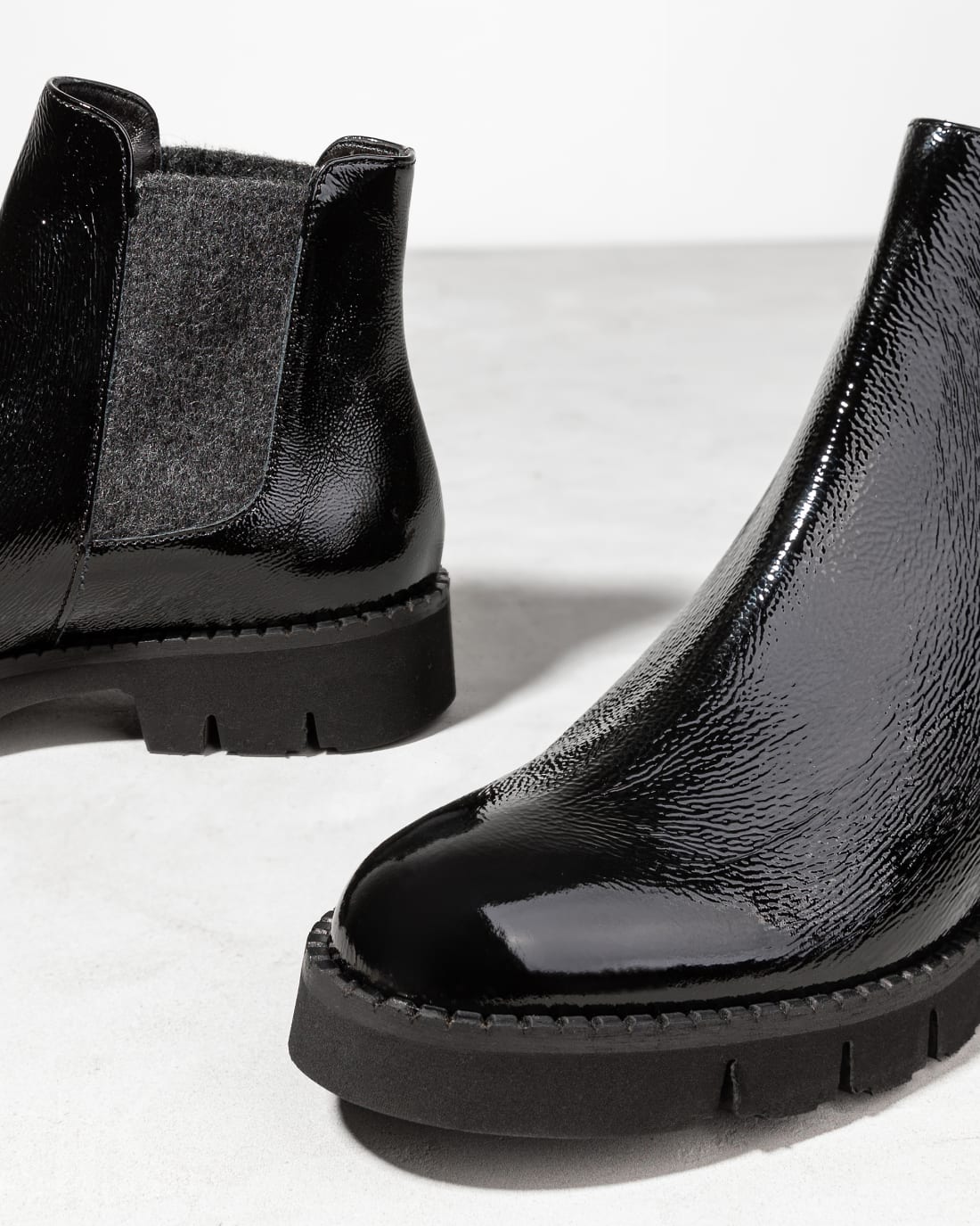 Чёрные лаковые ботинки челси - Image 4 of 4