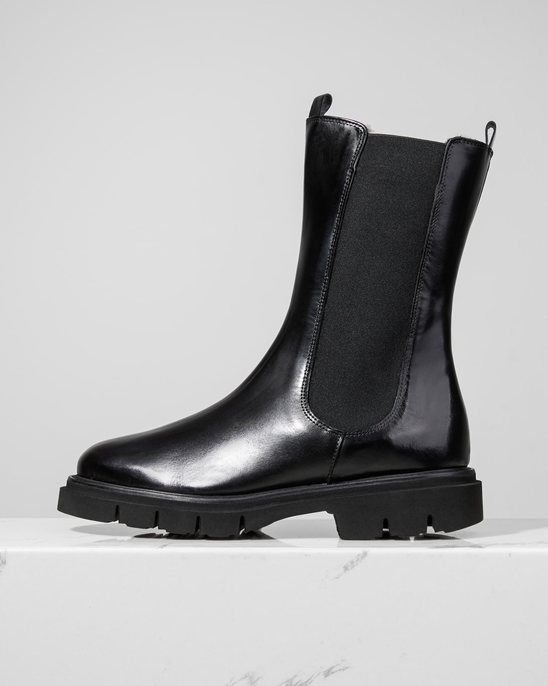 Черные челси с натуральным мехом внутри - Image 1 of 5