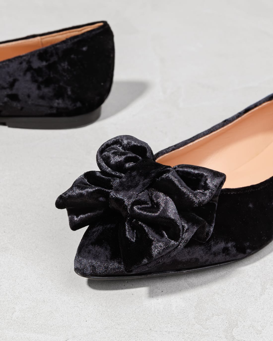 Черные текстильные туфли с бантом - Image 4 of 6