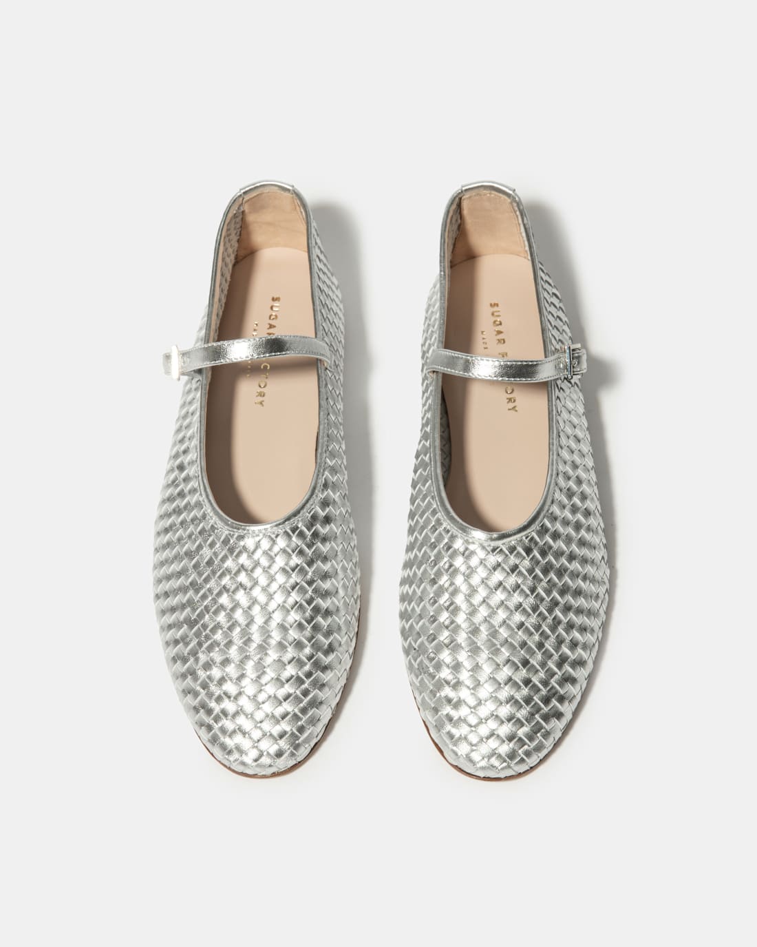 Серебристые кожаные балетки - Image 3 of 4