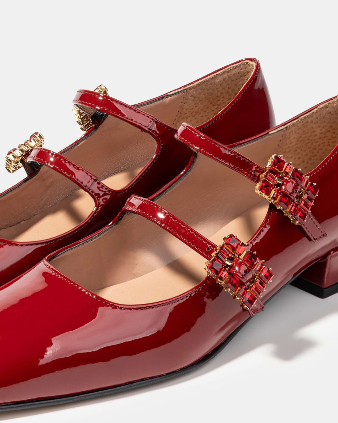 Красные лакированные туфли на низком каблуке - Image 4 of 4