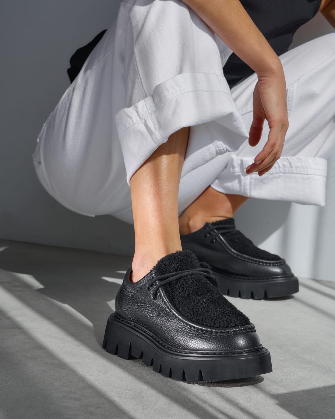 Черные кожаные полуботинки - Image 6 of 6