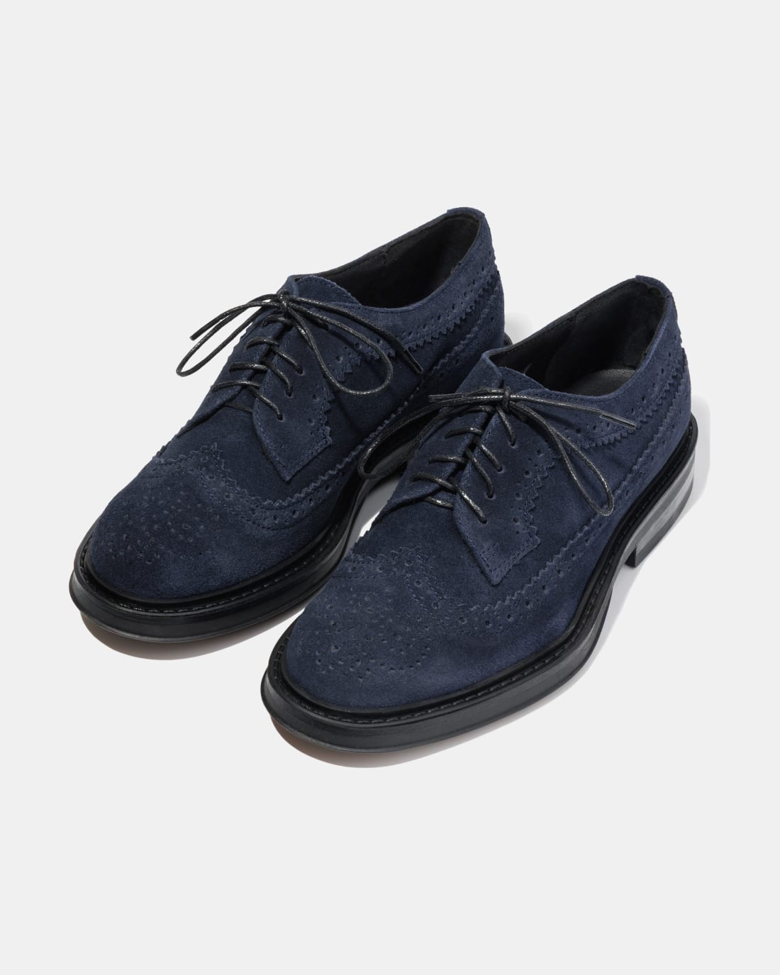 Темно-синие замшевые туфли Brogue - Image 2 of 4