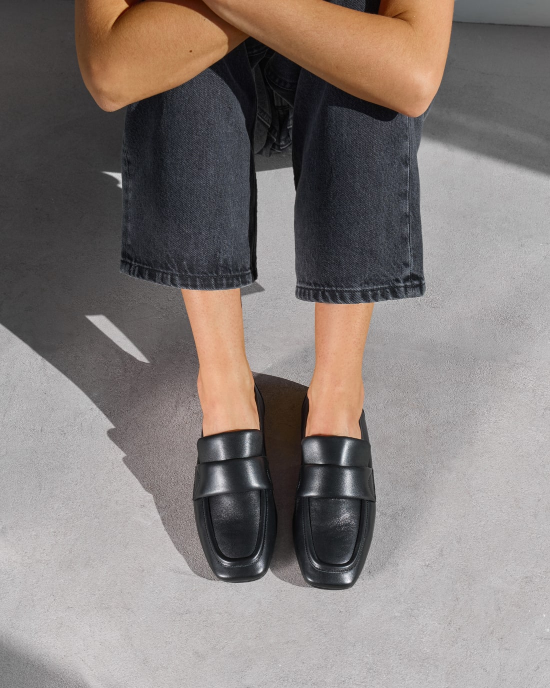 Черные кожаные лоферы с пряжкой - Image 5 of 6