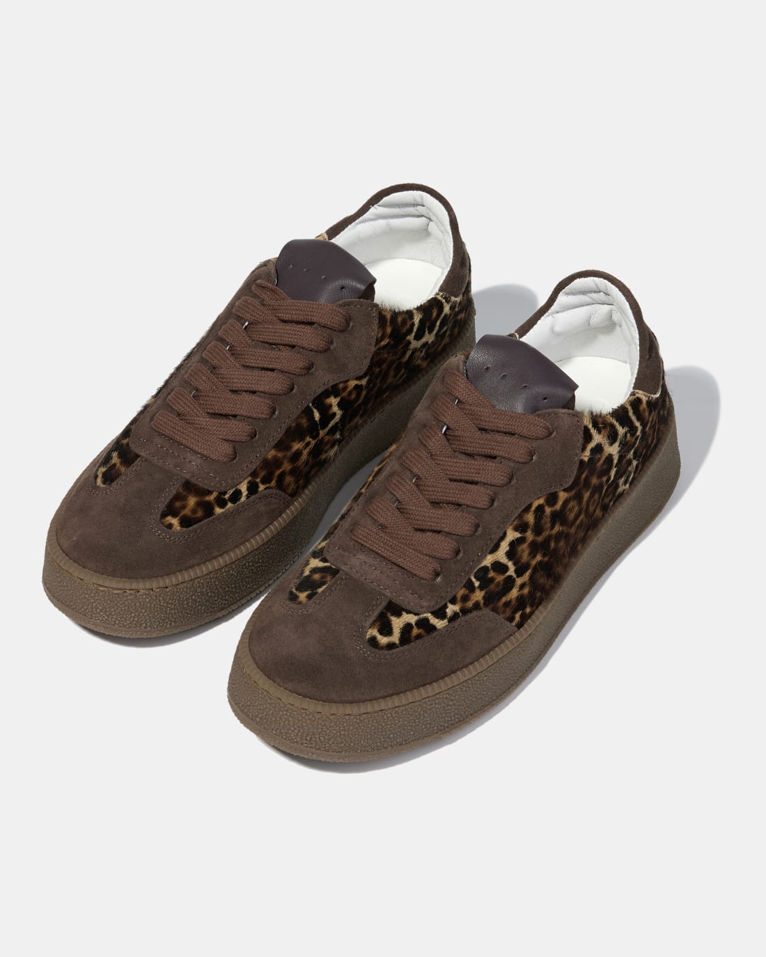 Кожаные кроссовки с леопардовым принтом - Image 2 of 4