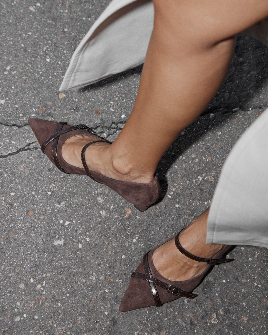 Коричневые туфли из натуральной замши