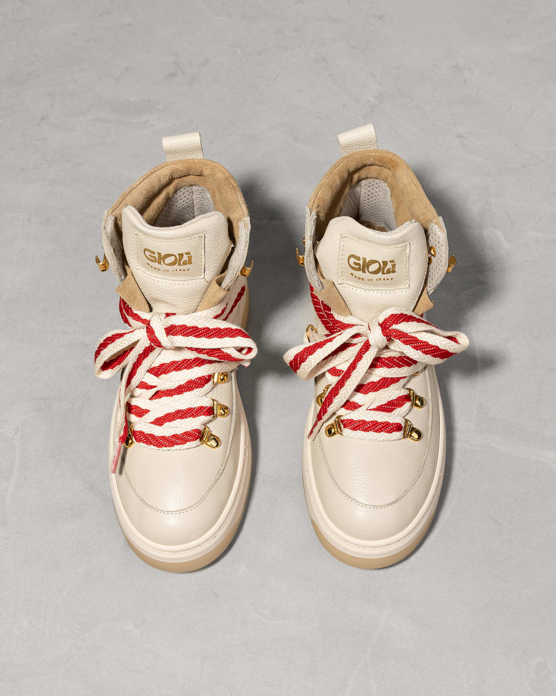 Кожаные кеды в бежевом цвете - Image 3 of 4