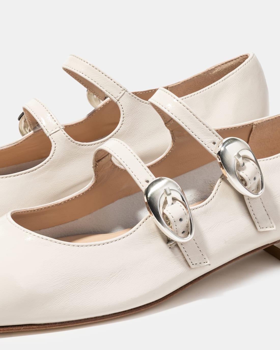 Бежевые кожаные туфли с пряжками - Image 4 of 4