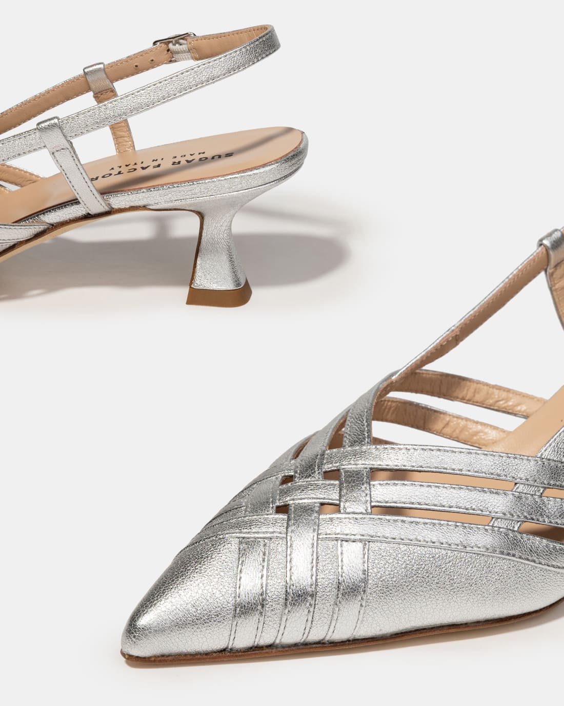 Серебристые туфли из натуральной кожи - Image 4 of 4