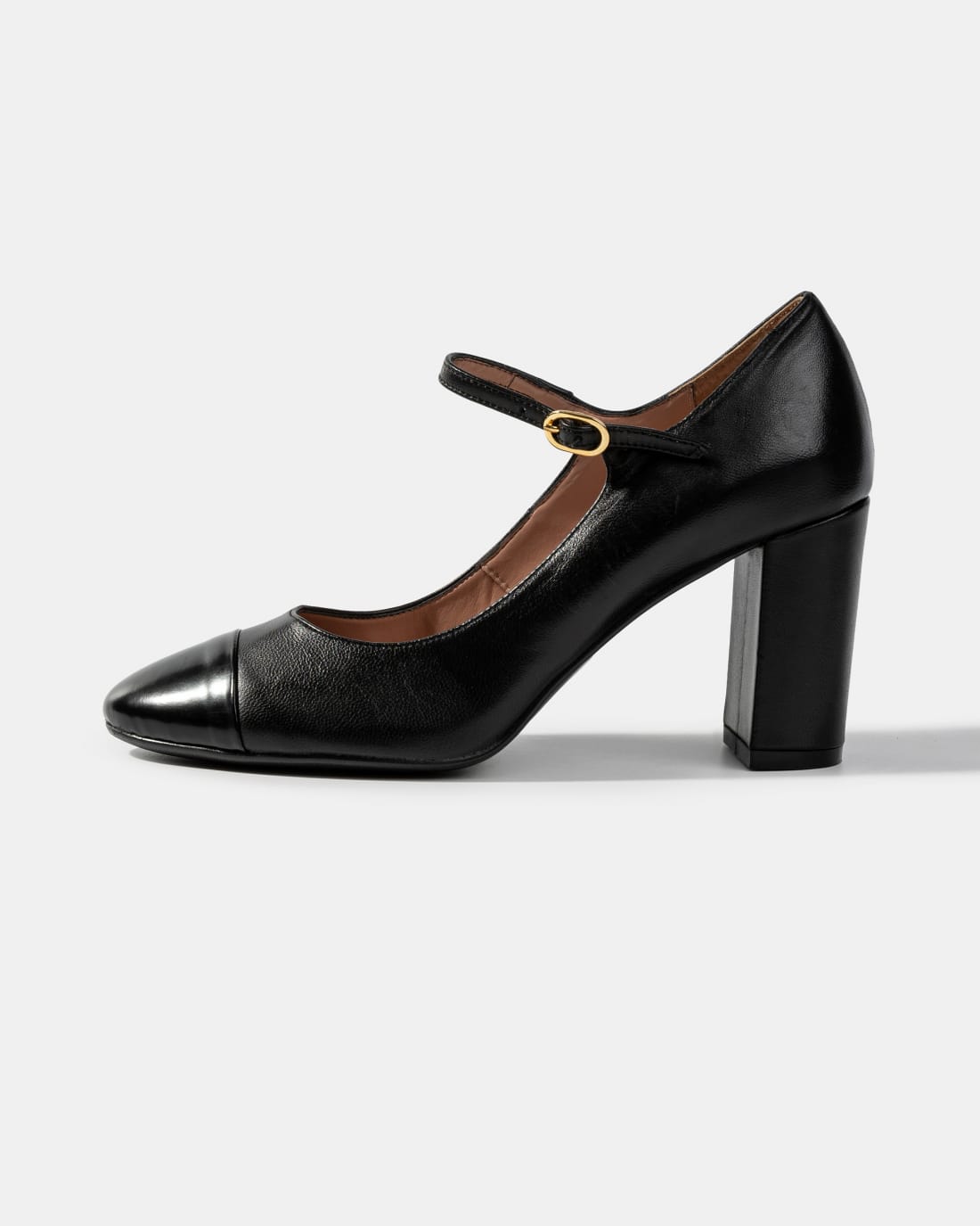 Черные кожаные туфли на каблуке - Image 1 of 4