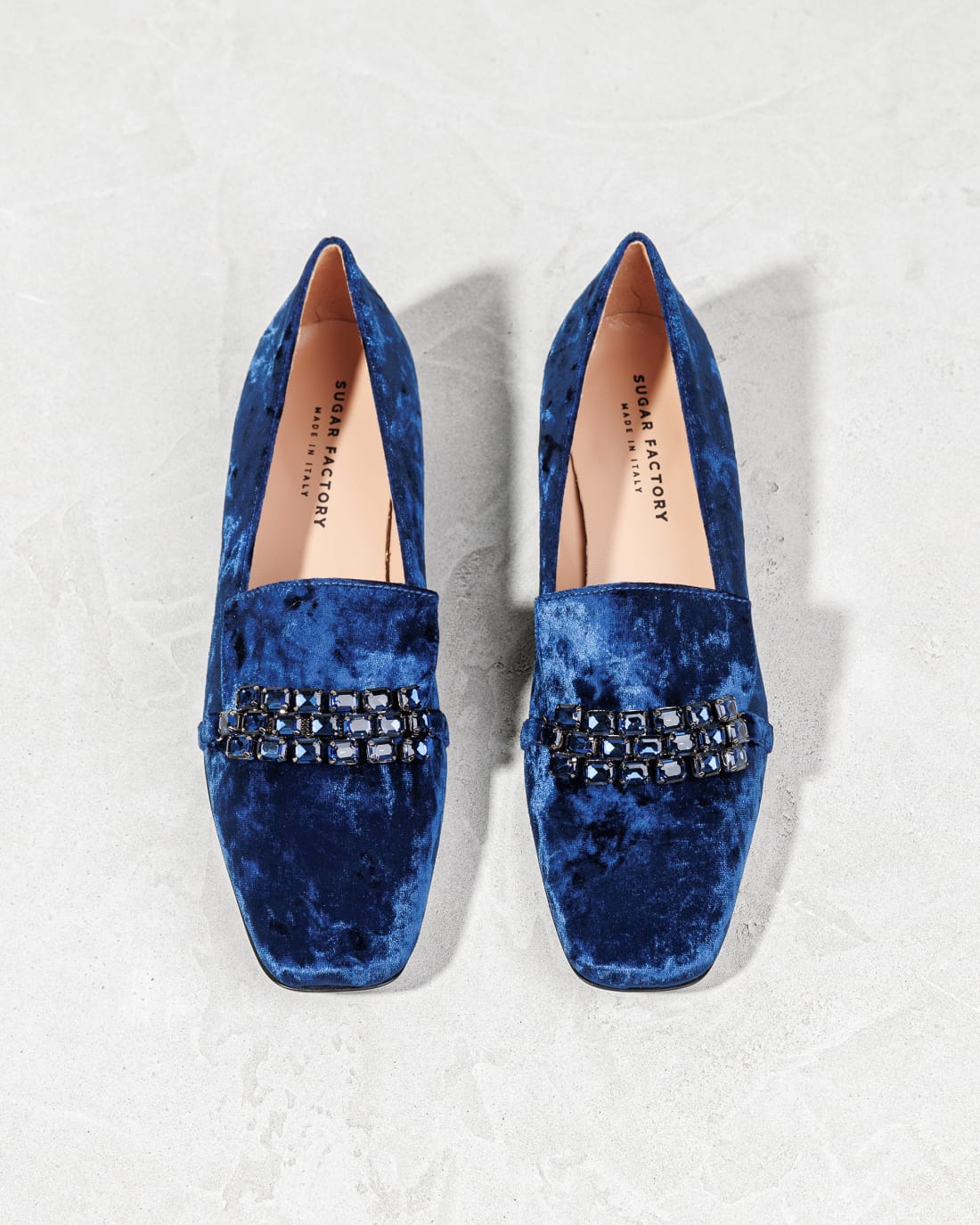 Синие лоферы из бархата - Image 3 of 4