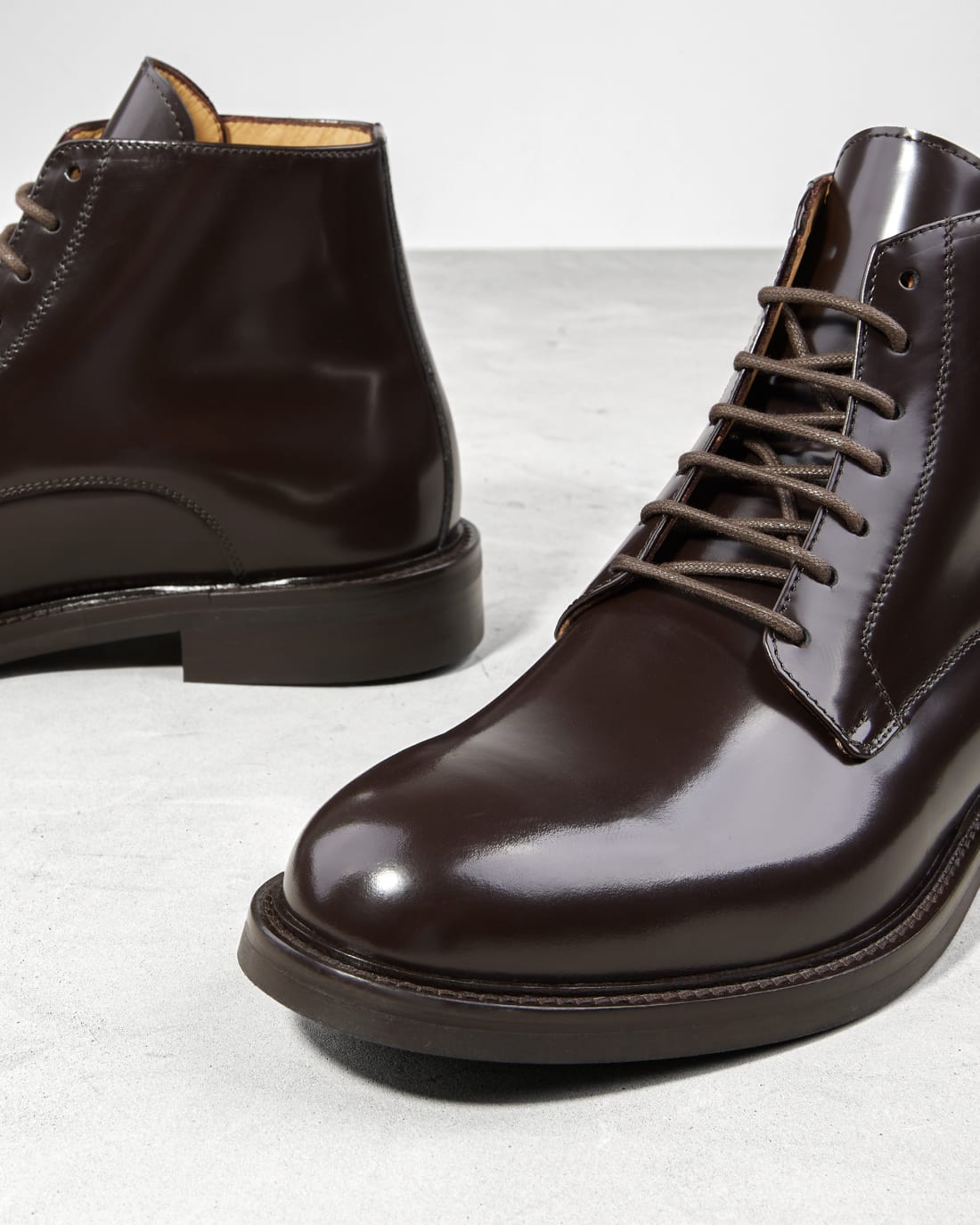 Темно-коричневые кожаные ботинки - Image 4 of 5