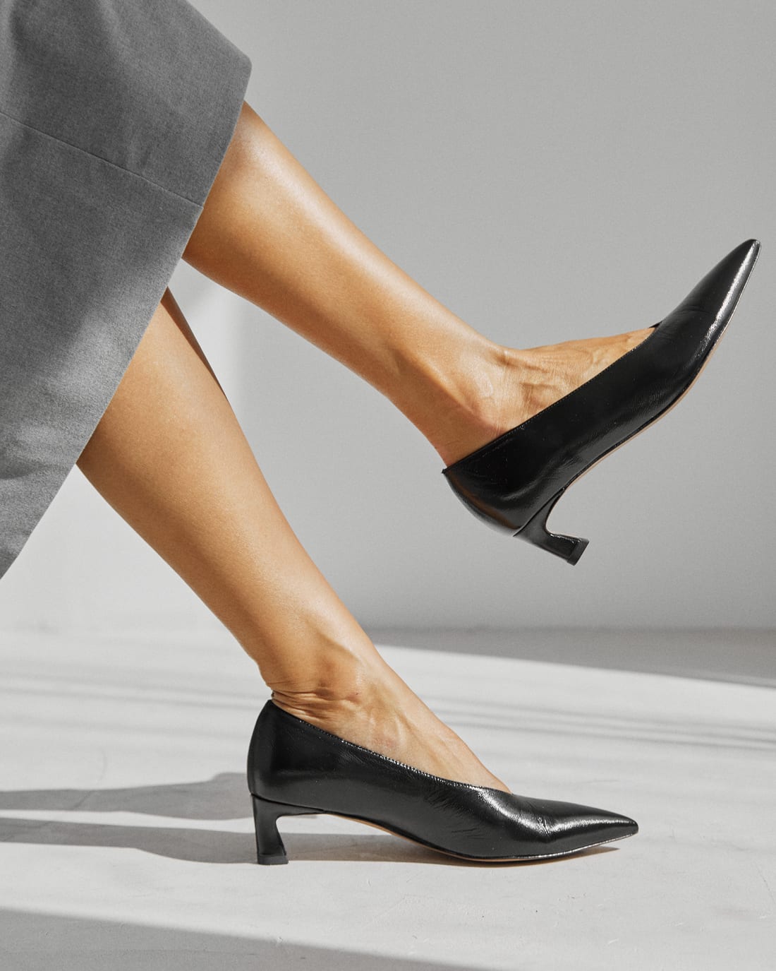 Чёрные кожаные туфли на каблуке - Image 5 of 5