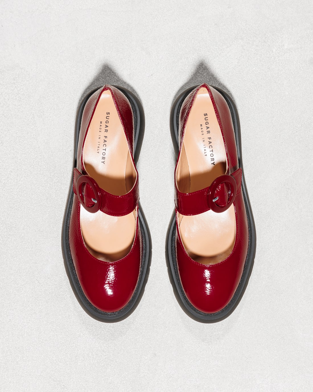 Бордовые кожаные туфли с ремешком - Image 3 of 6