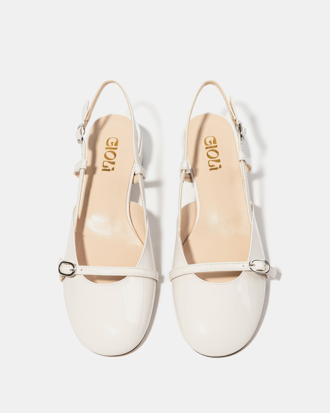 Белые лакированные туфли на каблуке - Image 3 of 5