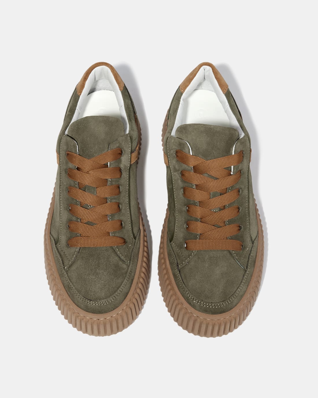 Оливковые замшевые кроссовки - Image 3 of 5