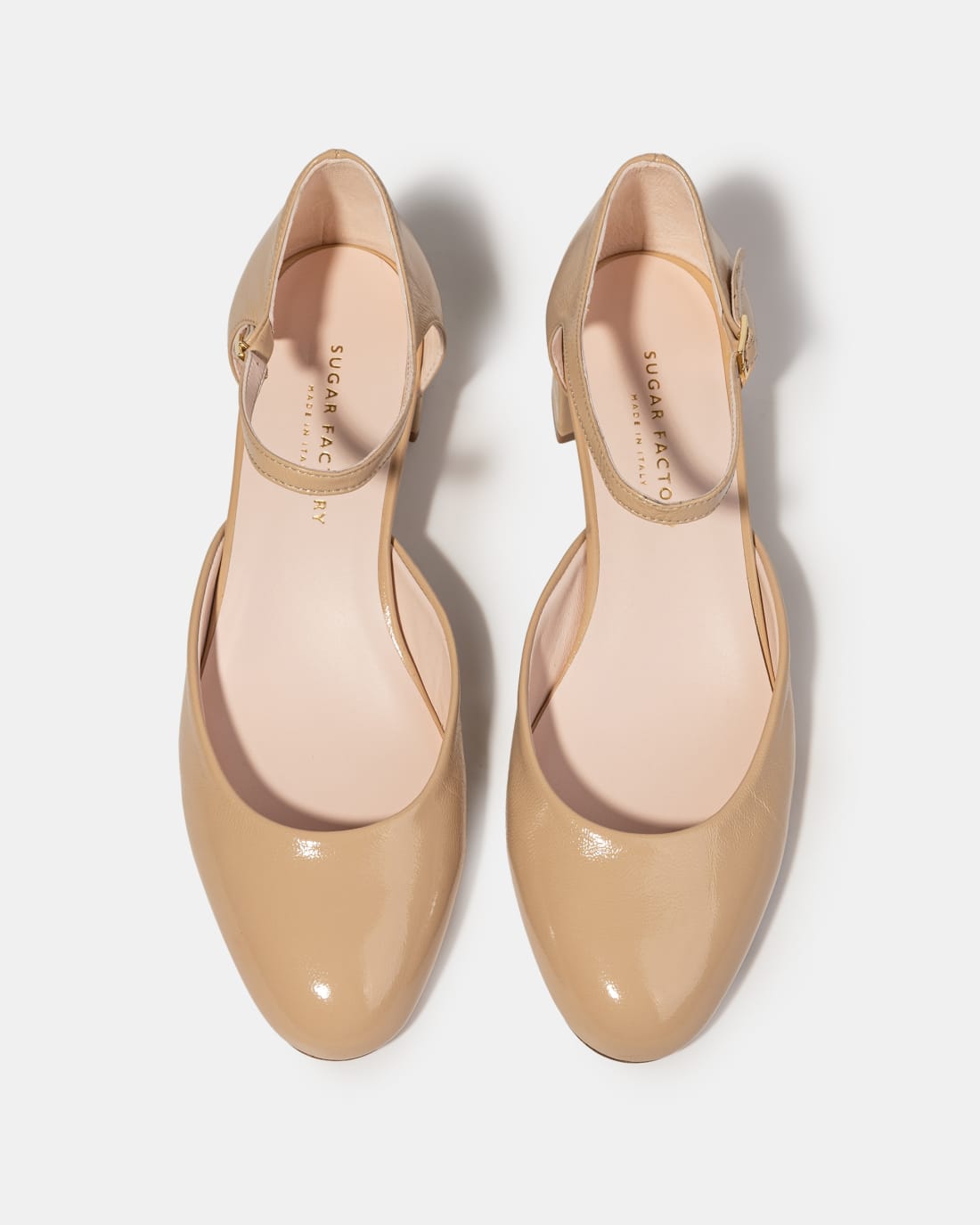 Бежевые лакированные туфли на каблуке - Image 4 of 5