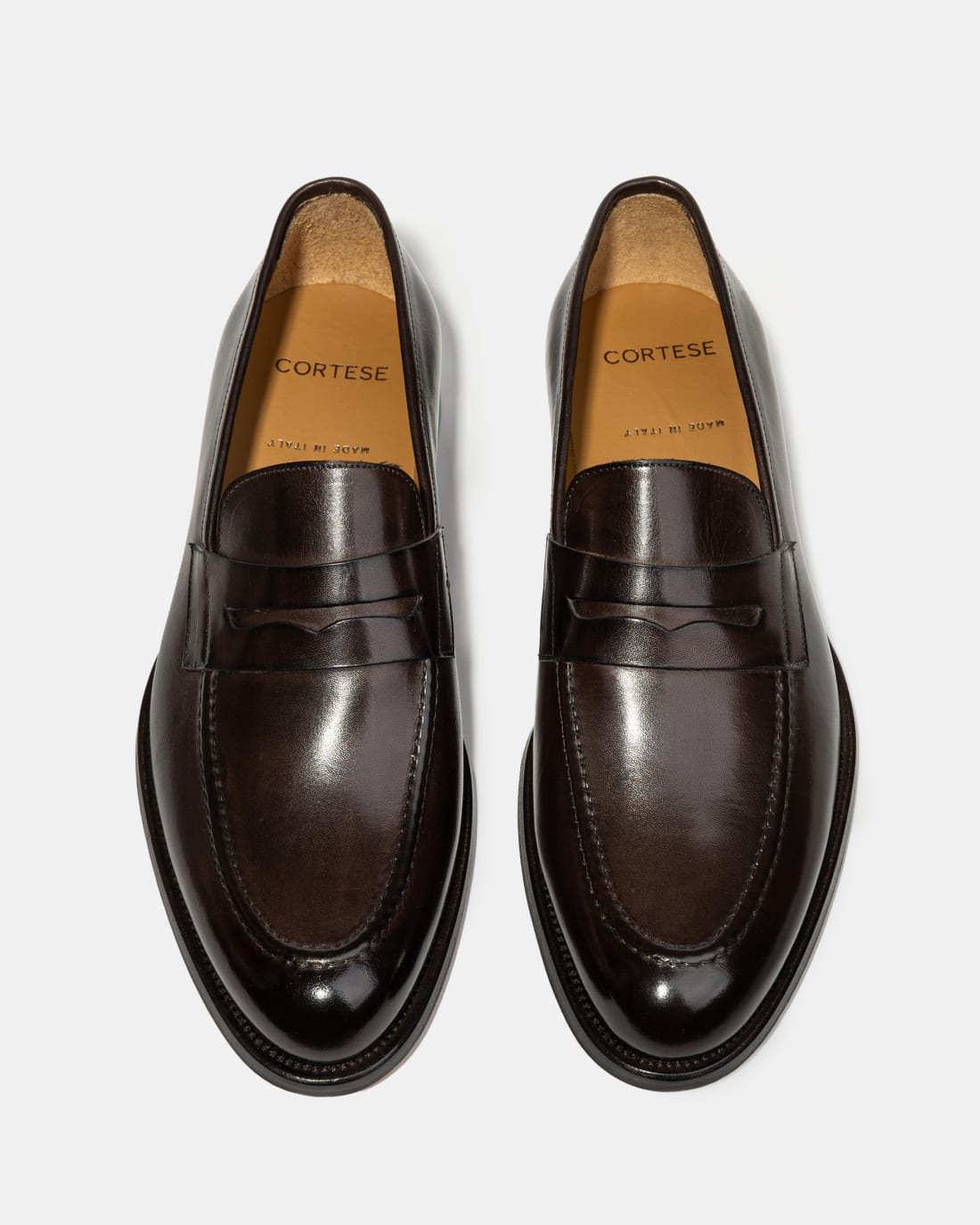 Темно-коричневые кожаные лоферы - Image 3 of 5