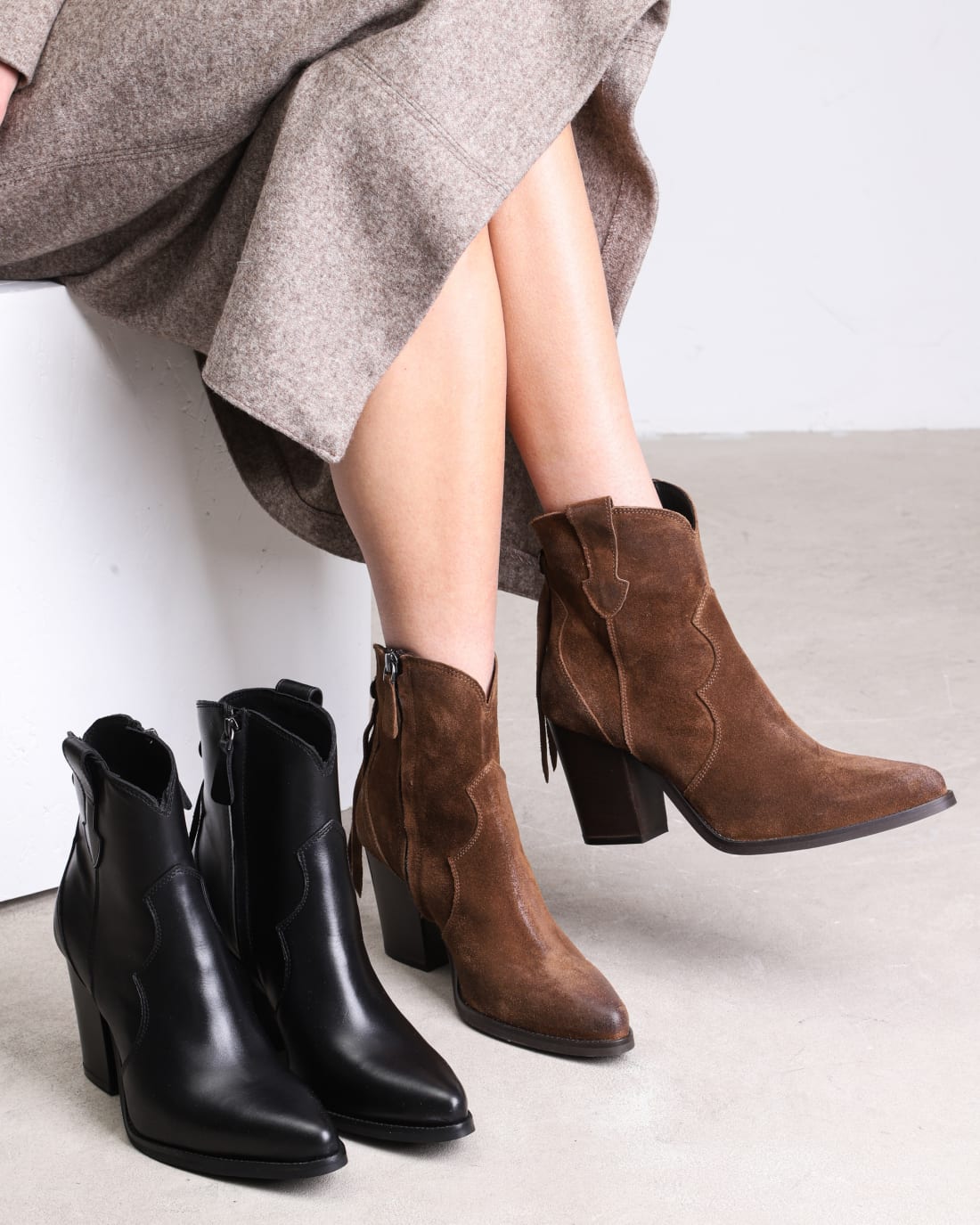 Коричневые замшевые казаки - Image 5 of 7