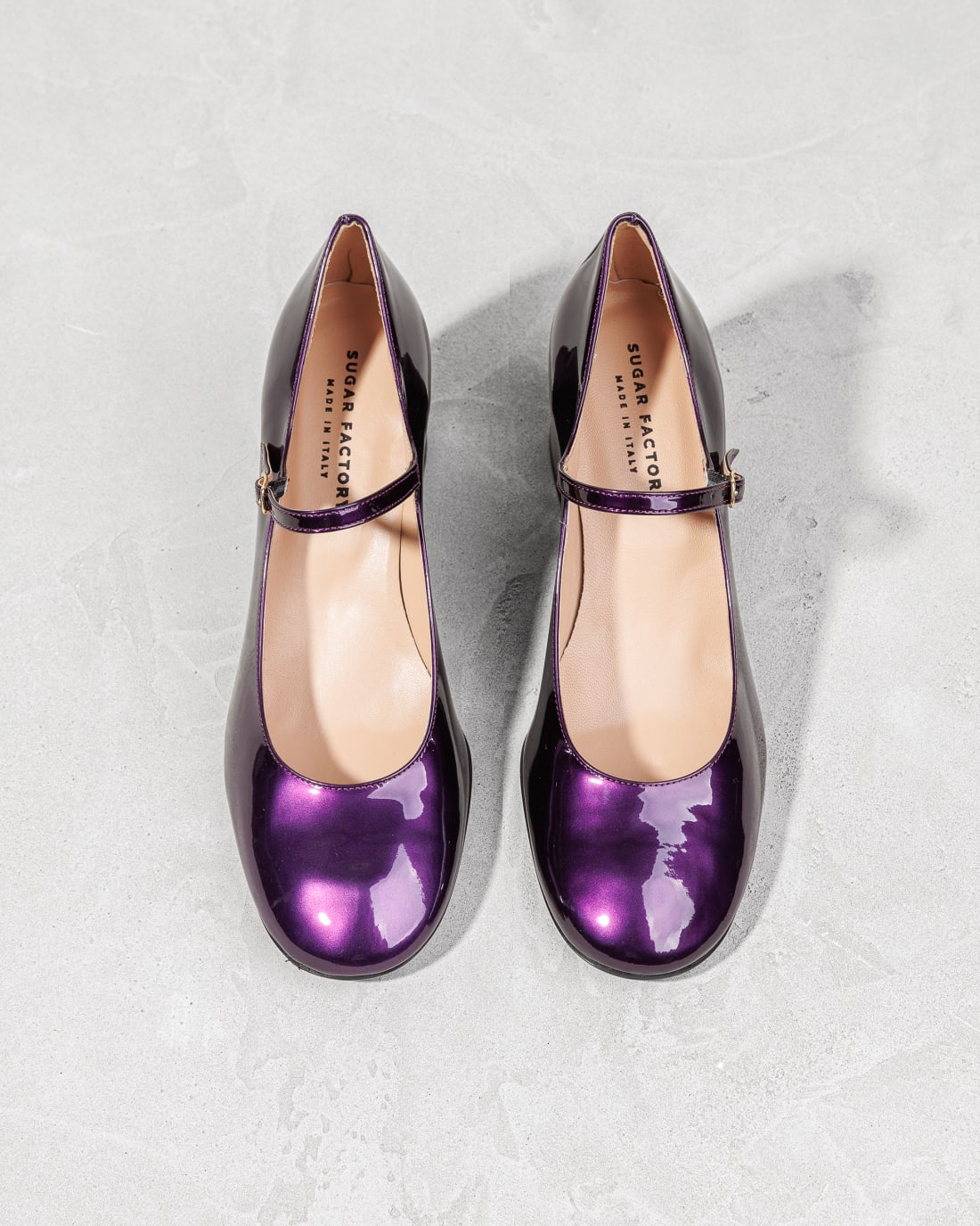 Фиолетовые лакированные туфли на каблуке - Image 3 of 7