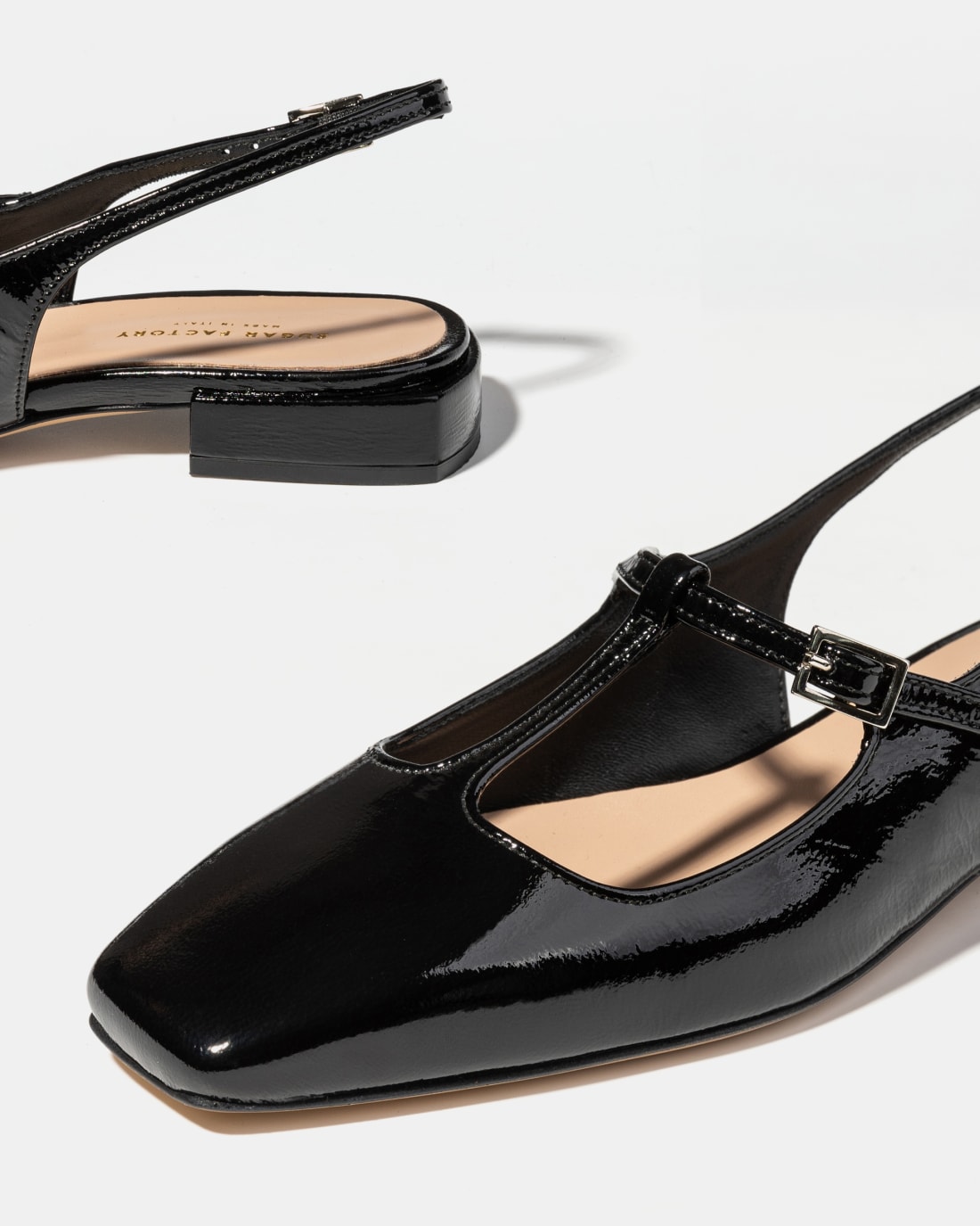 Черные лакированные туфли с ремешками - Image 4 of 5