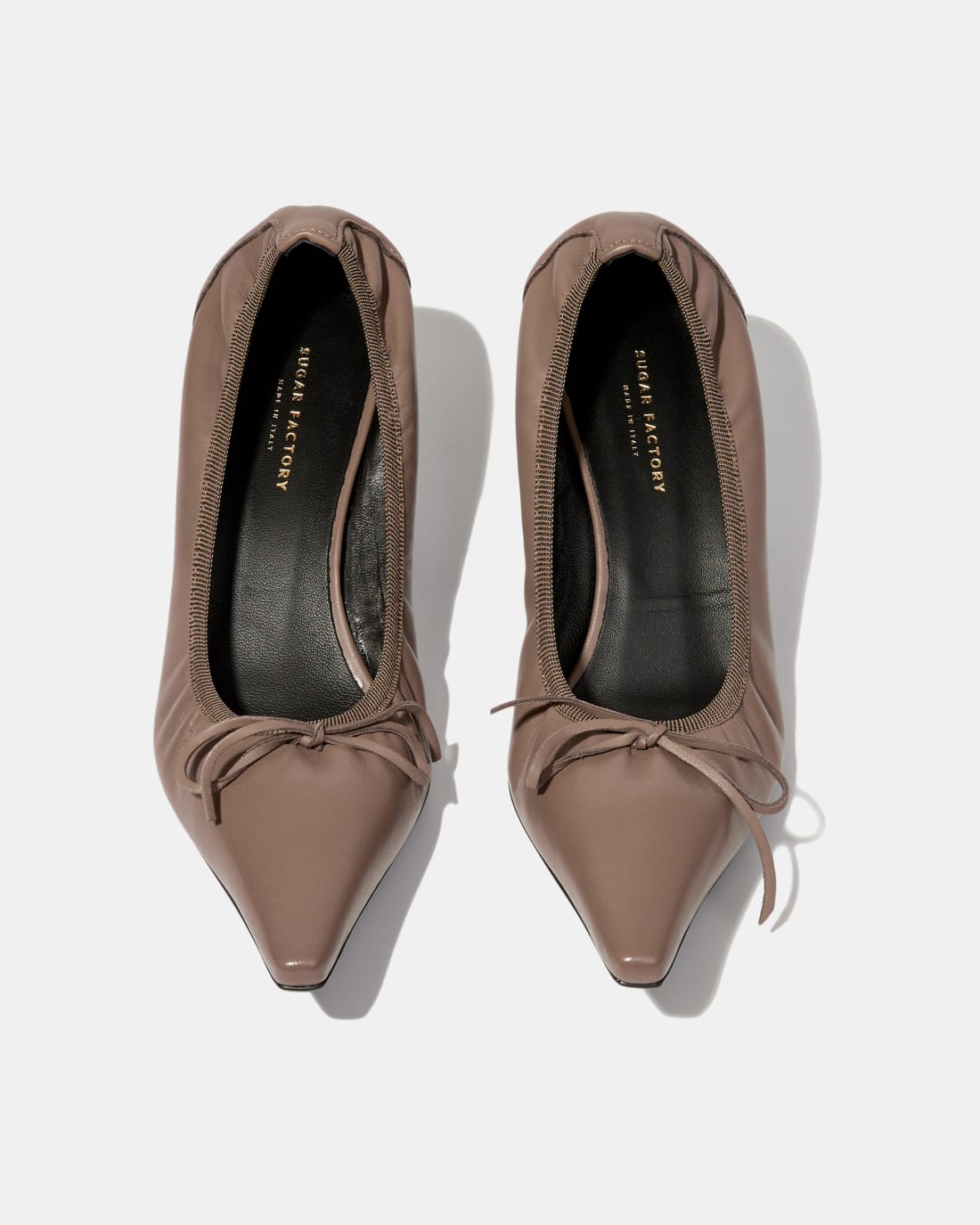 Серо-коричневые кожаные туфли - Image 3 of 6