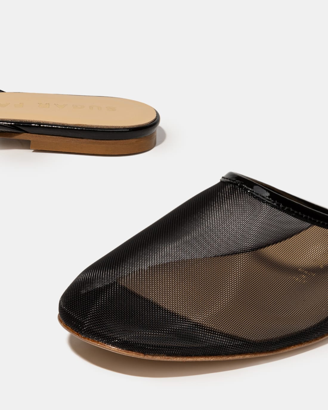Черные слиперы из текстильной сетки - Image 4 of 5
